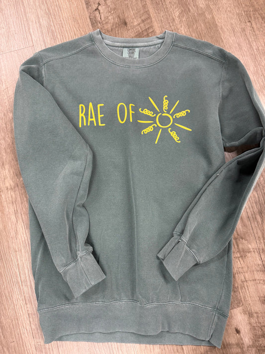 RAE OF SUNSHINE DARK GREEN SWEATSHIRT